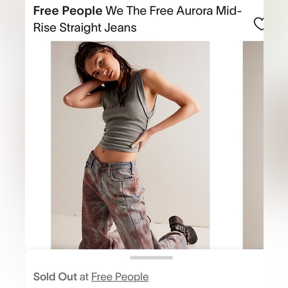 Free People Aurora Mid-Rise Straight Jeans Size 28 NWT - Picture 5 of 17